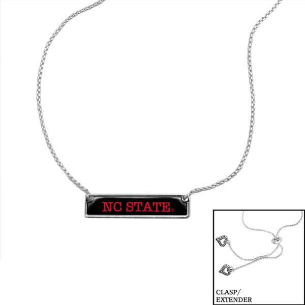 NC State Nameplate Necklace with Cl